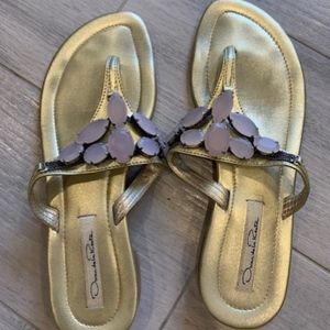 Oscar de la Renta thong flat sandals
